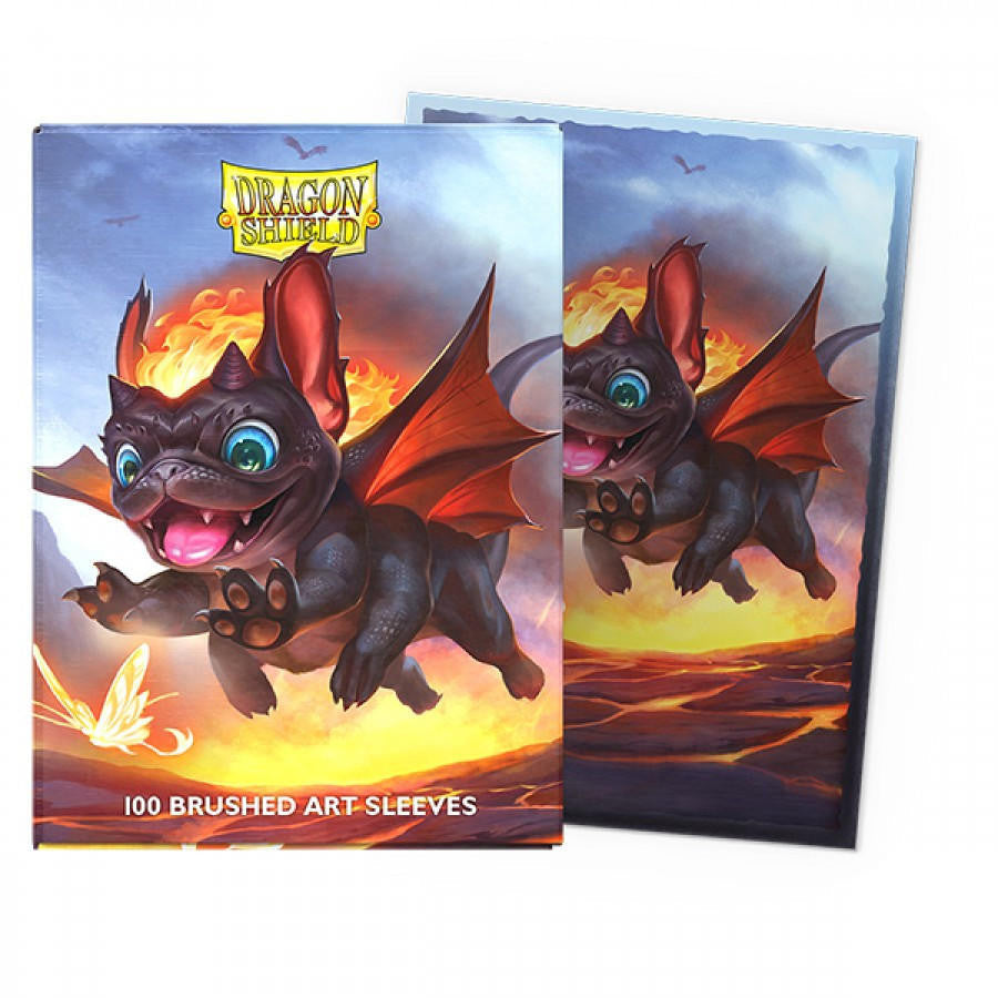 Arcane Tinman Dragon Shield: (100) Standard- Brushed 'Wufdragon'